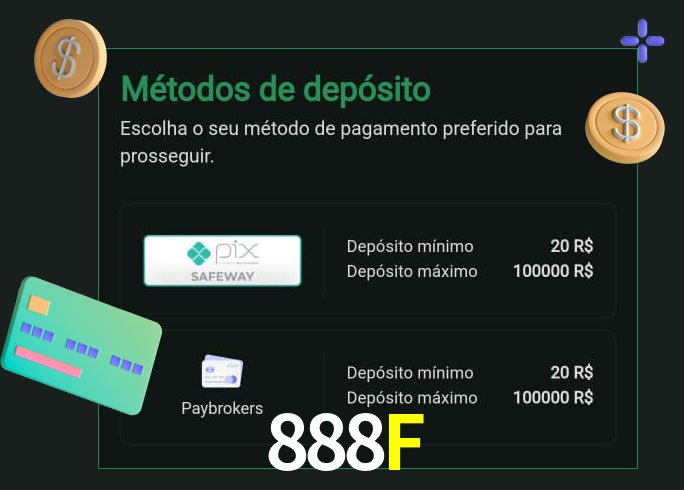 O cassino 888F oferece uma grande variedade de métodos de pagamento
